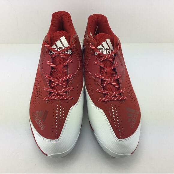 Adidas Red Football Shoes Metal Cleats Ortholite Insoles Mens Size 13 main image 6